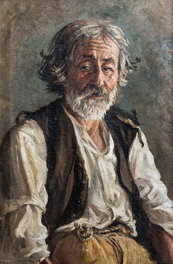 Γέρος (O αλήτης σοφός), περ. 1925, λάδι σε καμβά, ιδιωτική συλλογή